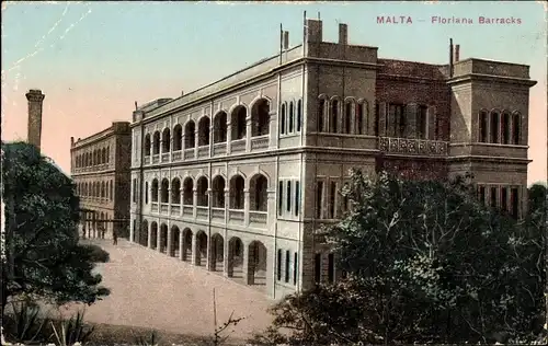 Ak Malta, Floriana Barracks, Barracken, Gebäudeansicht von außen