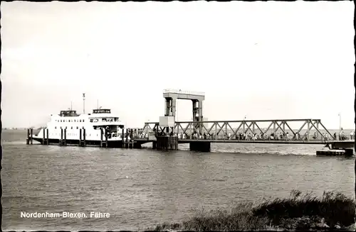 Ak Blexen Nordenham in Oldenburg, Fähre, Anleger