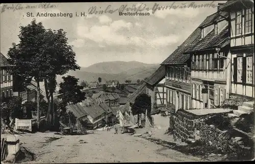 Ak St. Andreasberg Braunlage im Harz, Breitestraße