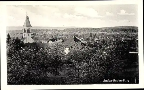 Ak Balg Baden Baden, Panorama, Kirche