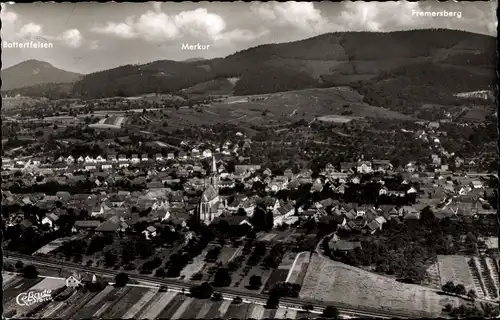 Ak Baden Baden am Schwarzwald, Fremersberg, Merkur, Battertfelsen