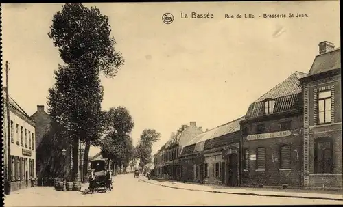 Ak La Bassée, Rue de Lille, Brasserie Saint Jean