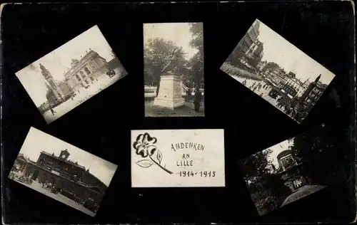 Foto Ak Lille Nord, Citadelle, Bourse, Nordbahnhof, Stadtansichten 1914-1915, 1. WK