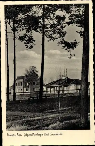 Ak Drezdenko Driesen Neumark Ostbrandenburg, Jugendherberge, Sporthalle