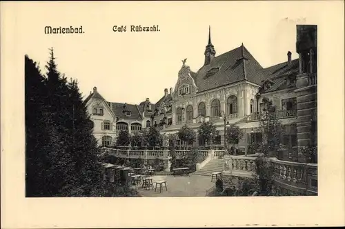 Ak Mariánské Lázně Marienbad Region Karlsbad, Cafe Rübezahl