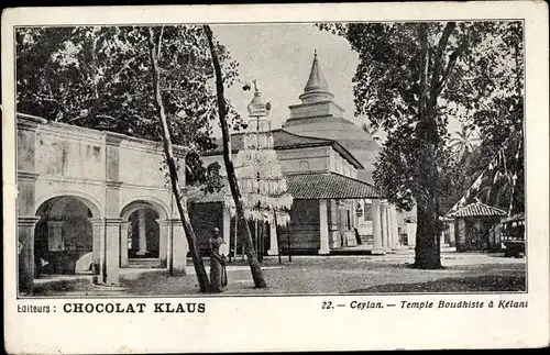 Ak Kelani Sri Lanka, Blick auf einen Buddhisten Tempel