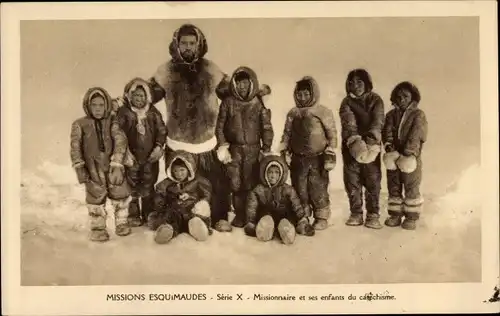 Ak Missions Esquimaudes, Missionnaires Oblats de Marie Immaculee, Missionar, Inuit