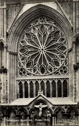 Ak Trondhjem Trondheim Norwegen, Domkirke, Rosevvinduet