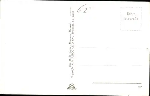 Ak Den Oever Wieringen Nordholland Niederlande, Afsluitdijk met Monument