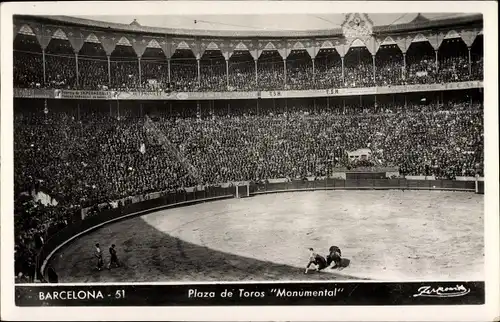 Ak Barcelona Katalonien Spanien, Plaza de Toros Monumental