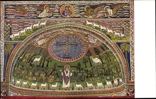 Ak Ravenna Emilia Romagna, Basilica di S. Apollinare in Classe, Mosaico dell' Abside