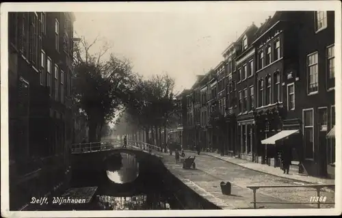 Ak Delft Südholland Niederlande, Wijnhaven