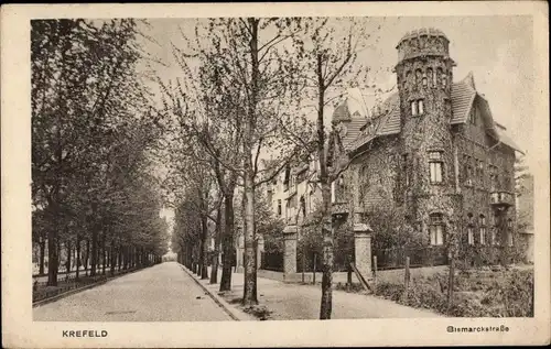 Ak Krefeld am Niederrhein, Bismarckstraße