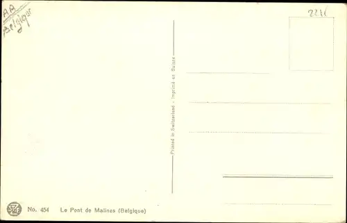Künstler Ak Mechelen Mecheln Malines Flandern Antwerpen, Le Pont