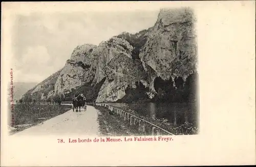 Ak Beauraing Wallonien Namur, Les bords de la Meuse, les Falaises a Freyr