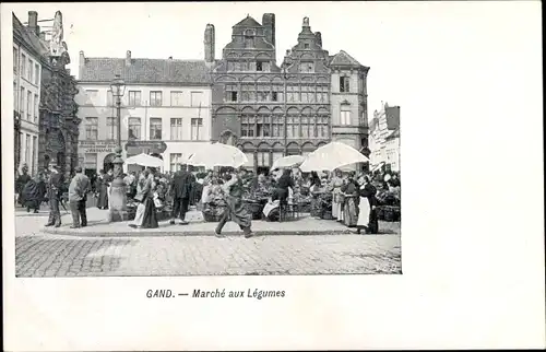 Ak Gand Gent Ostflandern, Marche aux Legumes