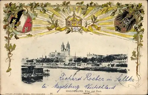 Ak Magdeburg an der Elbe, Dom, Gesamtansicht