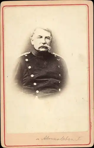 CdV General Gustav von Alvensleben, Portrait in Uniform