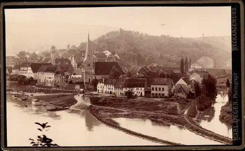 Kabinett Foto Neckargemünd am Neckar, Gesamtansicht, Kirche