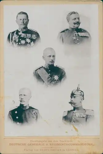 Foto Deutsche Generäle und Regimentscommandeure, Friedrich August von Sachsen