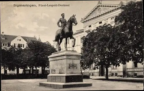 Ak Sigmaringen an der Donau Baden Württemberg, Fürst Leopold Denkmal