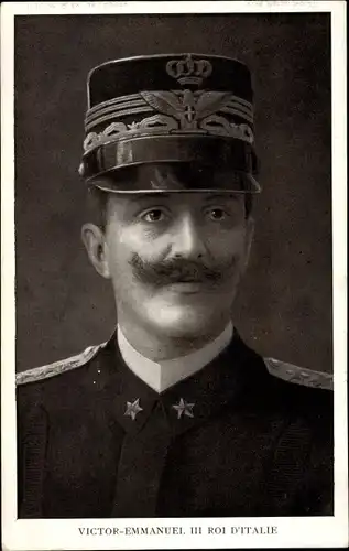 Ak Vittorio Emanuele III., König Viktor Emanuel III. von Italien, Portrait