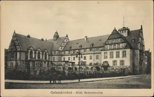 Ak Gelsenkirchen im Ruhrgebiet, Städtisches Realgymnasium
