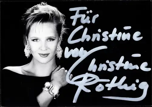 Ak Schauspielerin Christine Röthig, Autogramm, Portrait