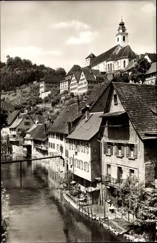 Ak Horb am Neckar, Blick auf den Ort, Kirche