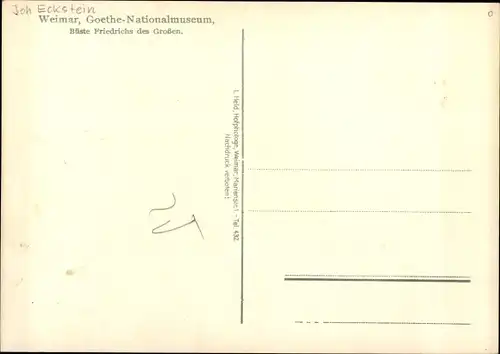 Ak Büste Friedrichs des Großen im Goethe Nationalmuseum Weimar