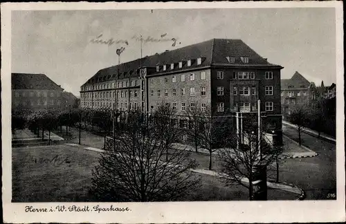 Ak Herne im Ruhrgebiet Westfalen, Städtische Sparkasse