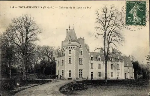 Ak Fontaine Guerin Maine et Loire, Chateau de la Tour du Pin