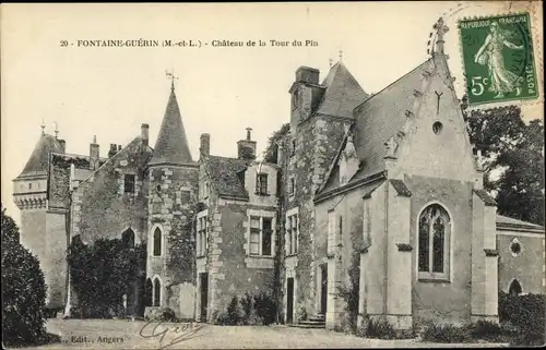Ak Fontaine Guerin Maine et Loire, Chateau de la Tour du Pin