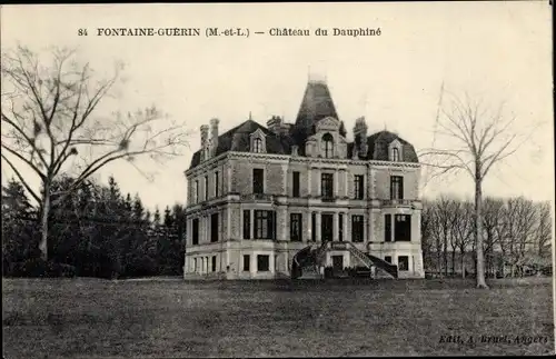 Ak Fontaine Guerin Maine et Loire, Chateau du Dauphine