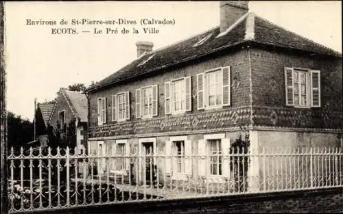 Ak Ecots Calvados, Le Pré de la Ville, Environs de St. Pierre sur Dives