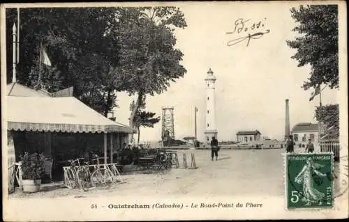 Ak Ouistreham Calvados, Le Rond Point du Phare