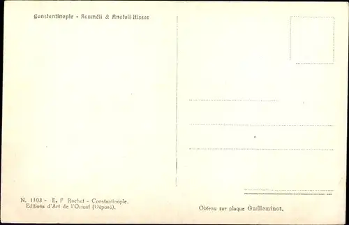 Ak Konstantinopel Istanbul Türkei, Rouméli, Anatli Hissar