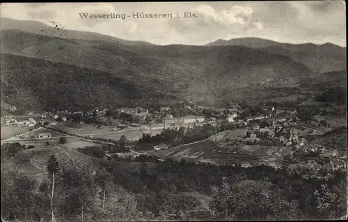 Ak Wesserling Hüsseren Haut Rhin, Vue générale