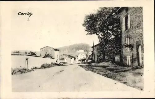 Ak Stenay Lothringen Meuse, Cervicy, Straßenpartie