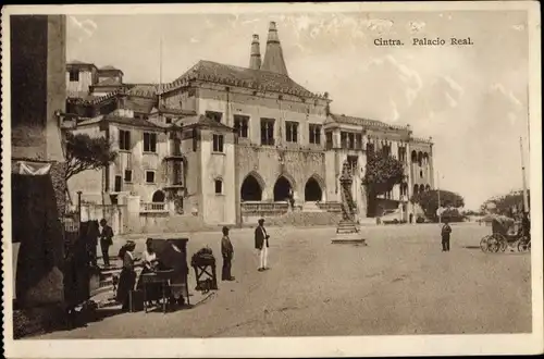 Ak Cintra Portugal, Blick zum Palast, Denkmal