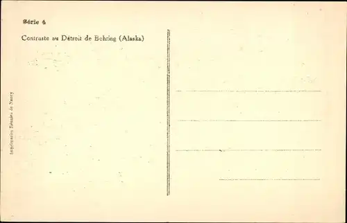 Ak Alaska USA, Contraste au Détroit de Behring, Frau in Volkstracht