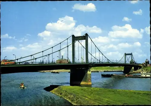 Ak Duisburg im Ruhrgebiet, Rheinbrücke