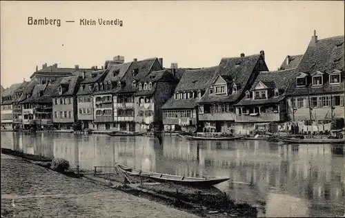 Ak Bamberg in Oberfranken, Klein Venedig, Flusspartie