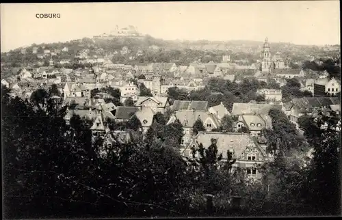 Ak Coburg in Oberfranken, Totalansicht der Ortschaft