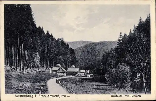 Ak Köstenberg Presseck in Oberfranken, Köstental mit Schmölz
