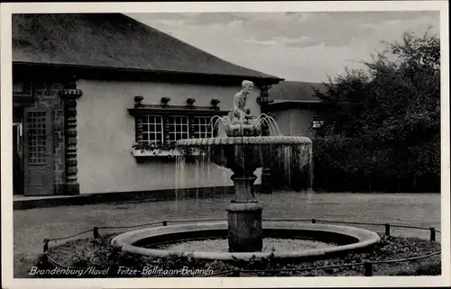 Ak Brandenburg an der Havel, Fritze Bollmann Brunnen
