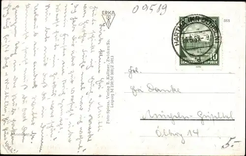 Ak Hartha in Sachsen, Marktplatz