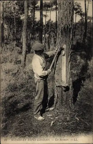 Ak Landes, Scenes et Types Landais, Un Resinier