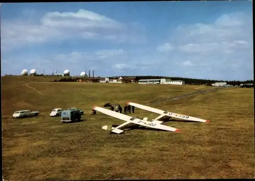 Ak Gersfeld in der Rhön Hessen, Segelflugzeuge auf der Wasserkuppe