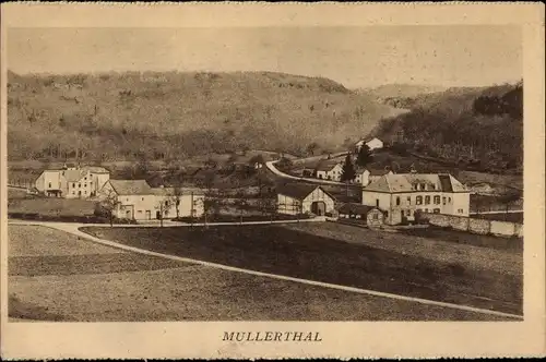 Ak Müllerthal Waldbillig Luxemburg, Panorama vom Ort